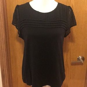 Elle black short sleeve top